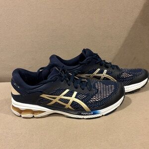 Asics Gel Kayani 26 navy blue and gold  sneakers size 9.5 women’s